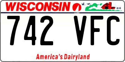 WI license plate 742VFC