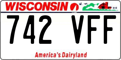 WI license plate 742VFF