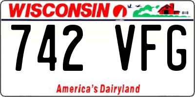 WI license plate 742VFG
