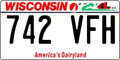 WI license plate 742VFH