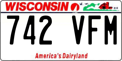 WI license plate 742VFM