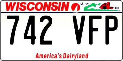 WI license plate 742VFP
