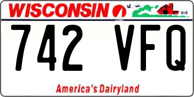 WI license plate 742VFQ