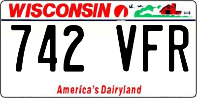 WI license plate 742VFR