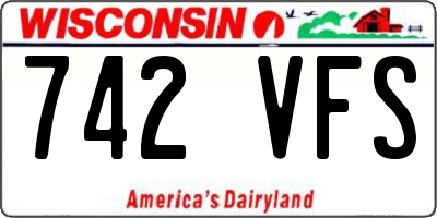 WI license plate 742VFS