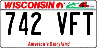 WI license plate 742VFT