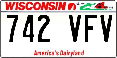 WI license plate 742VFV