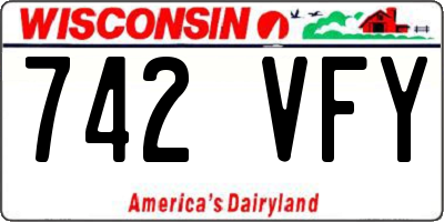 WI license plate 742VFY
