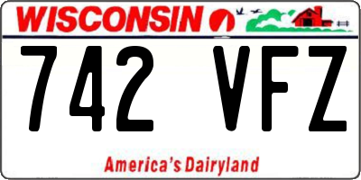WI license plate 742VFZ