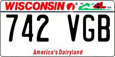 WI license plate 742VGB