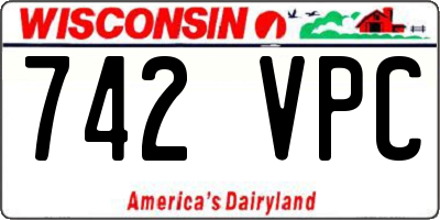 WI license plate 742VPC