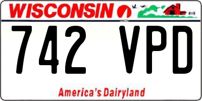 WI license plate 742VPD