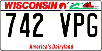WI license plate 742VPG