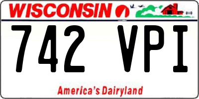 WI license plate 742VPI