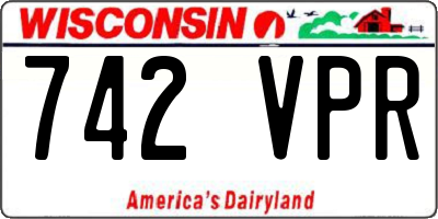 WI license plate 742VPR