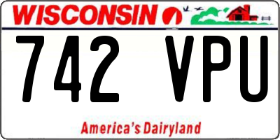 WI license plate 742VPU