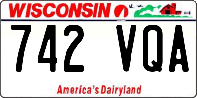 WI license plate 742VQA
