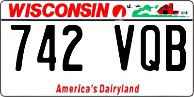 WI license plate 742VQB