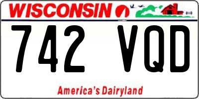 WI license plate 742VQD