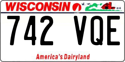 WI license plate 742VQE