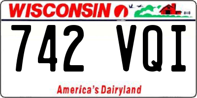 WI license plate 742VQI