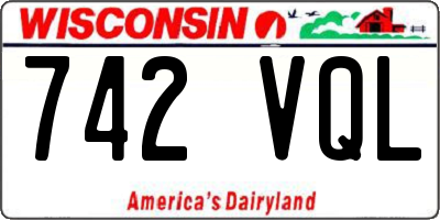 WI license plate 742VQL