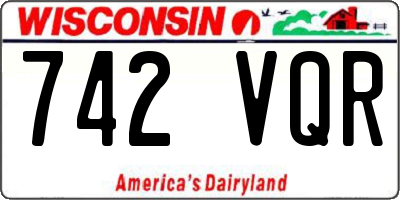 WI license plate 742VQR