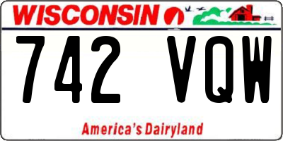 WI license plate 742VQW