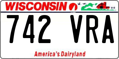 WI license plate 742VRA
