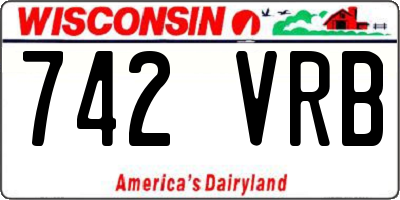 WI license plate 742VRB
