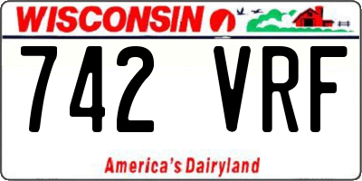 WI license plate 742VRF