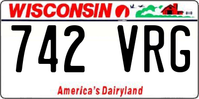 WI license plate 742VRG