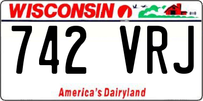 WI license plate 742VRJ