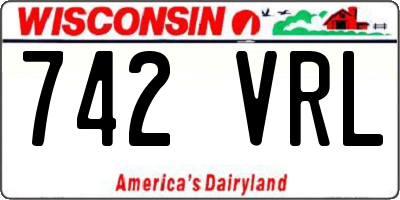 WI license plate 742VRL