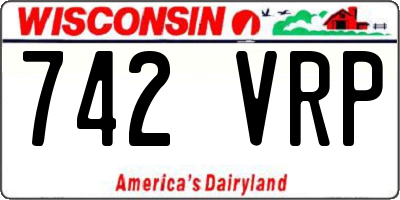 WI license plate 742VRP