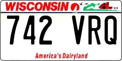 WI license plate 742VRQ