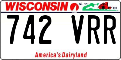 WI license plate 742VRR