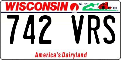 WI license plate 742VRS