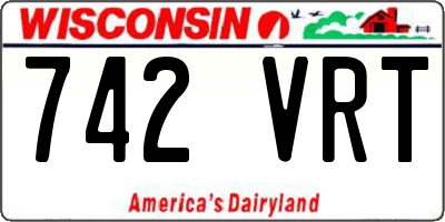 WI license plate 742VRT