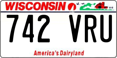 WI license plate 742VRU