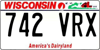 WI license plate 742VRX