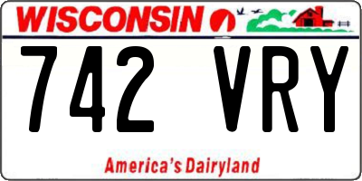 WI license plate 742VRY