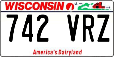 WI license plate 742VRZ