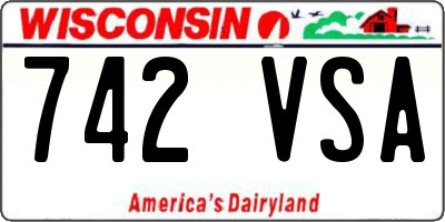 WI license plate 742VSA