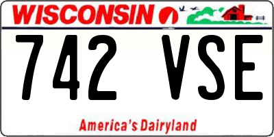 WI license plate 742VSE