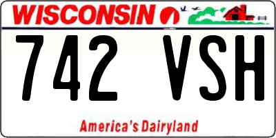 WI license plate 742VSH