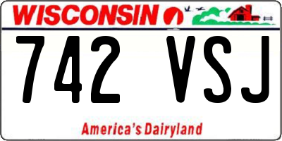 WI license plate 742VSJ