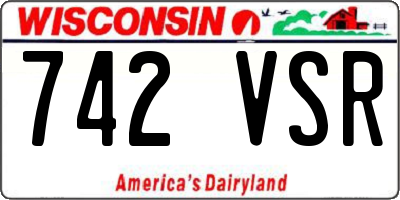 WI license plate 742VSR