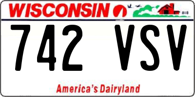 WI license plate 742VSV