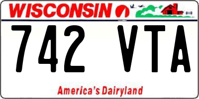 WI license plate 742VTA